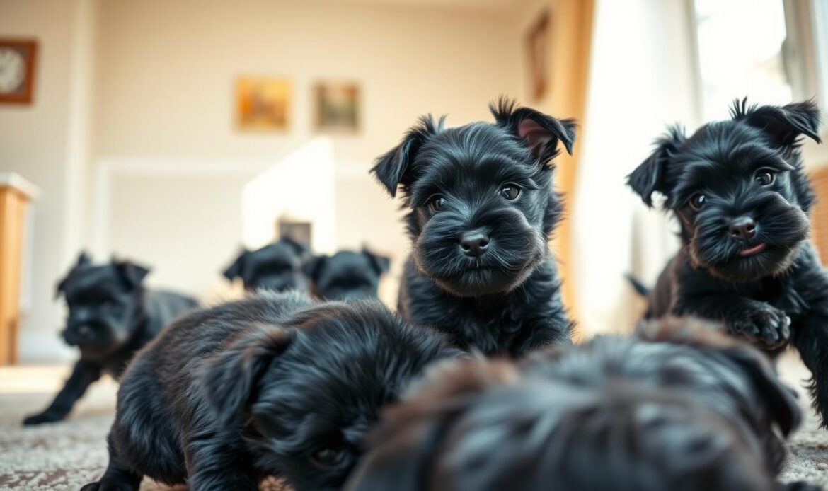 black mini schnauzer puppies​