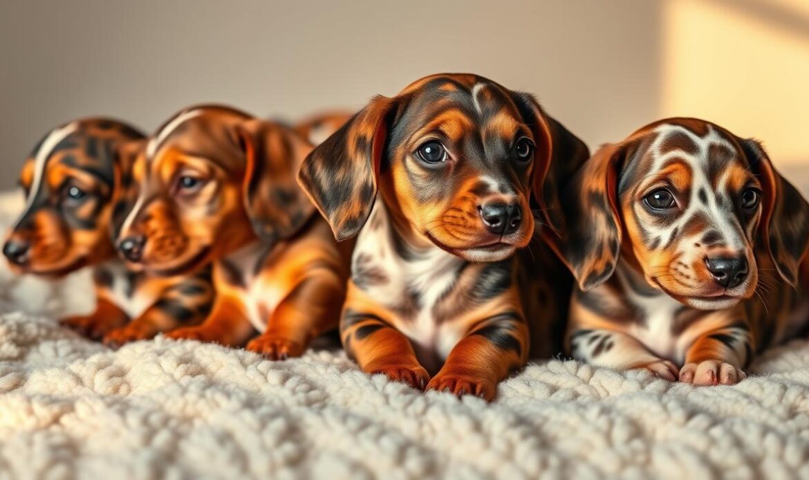 dapple pattern on dachshund puppies