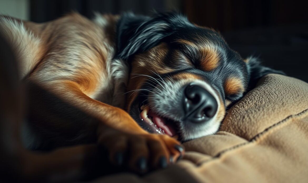 dog breathing heavy while sleeping